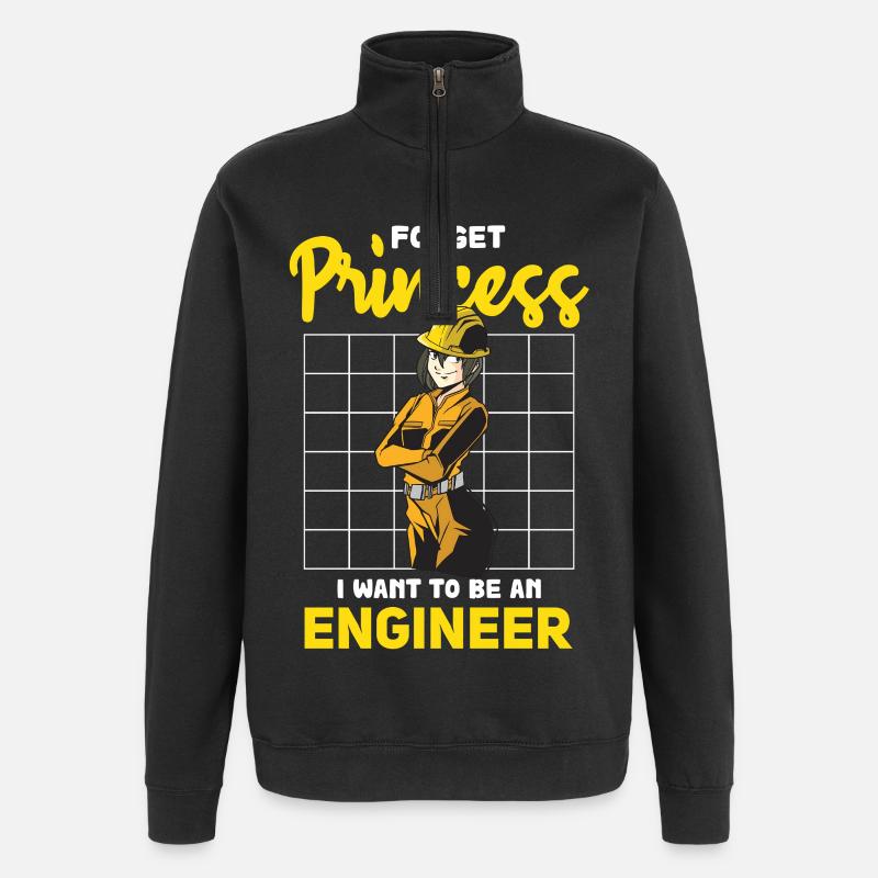 Rêve de planification énergétique d’ingénieur - Sweat à zip 1/4 - noir