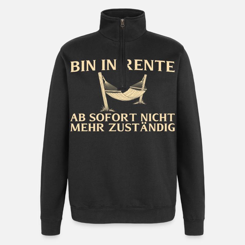 Rente N’est plus responsable - retraite - Sweat à zip 1/4 - noir