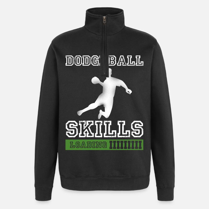 Dodgeball Skills Laden - Quarter-Zip-Sweatshirt - Schwarz