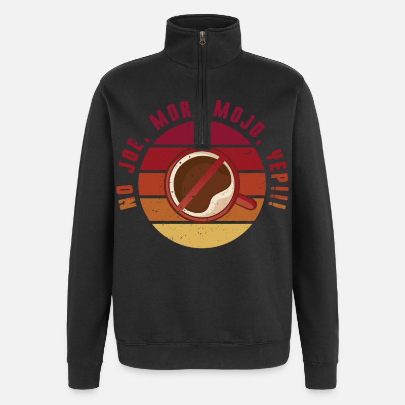 Kaffeeentzug Koffeinfrei Ex-Kaffeetrinker - Quarter-Zip-Sweatshirt - Schwarz