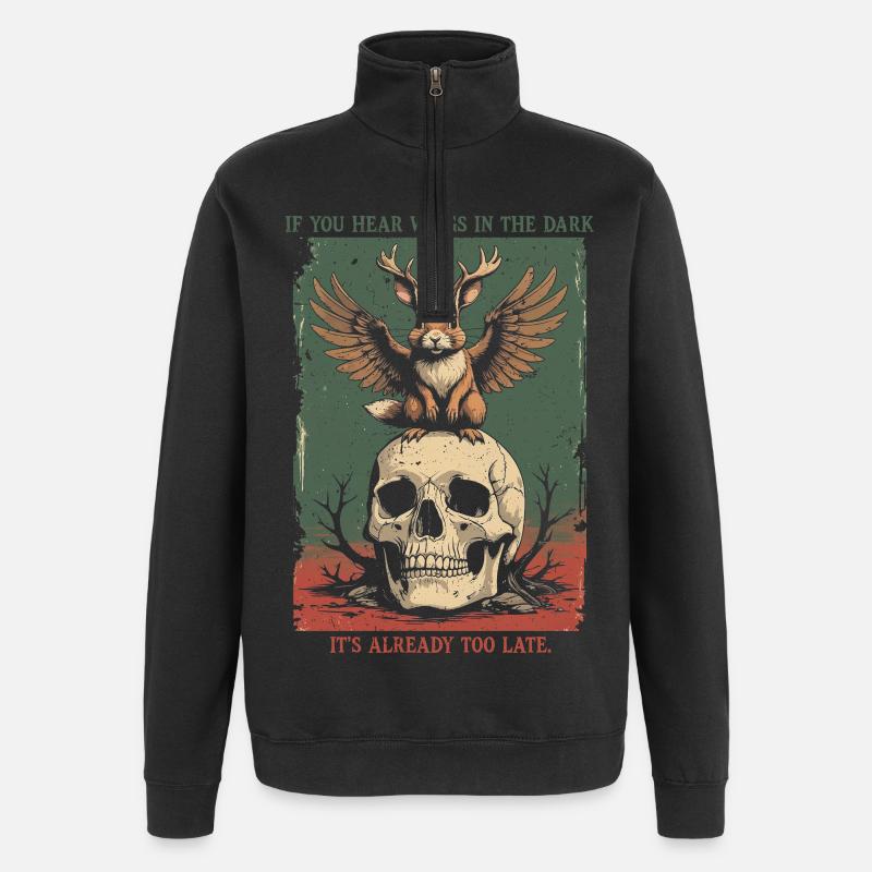 Wolpertinger Mythological Creatures - Quarter-Zip Sweatshirt - black