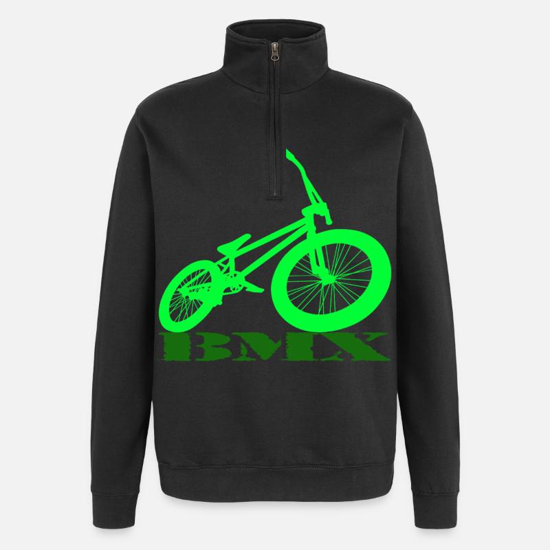 Vélo BMX - Sweat à zip 1/4 - noir