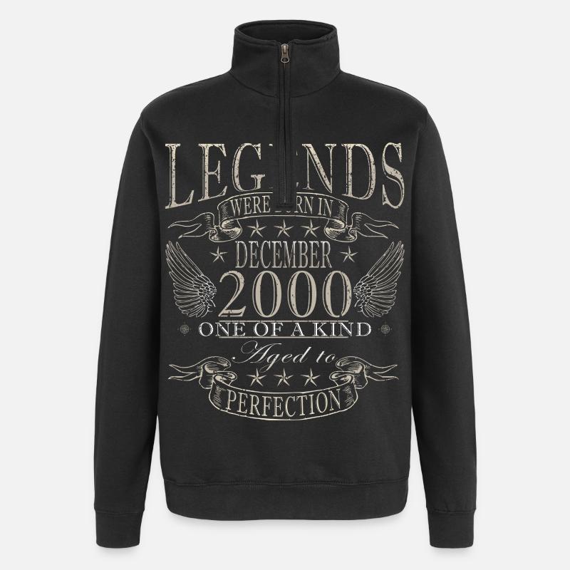 Dezember 2000 Dezember Jubiläum Dezember 2000 - Quarter-Zip-Sweatshirt - Schwarz