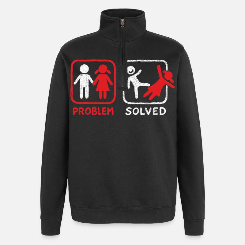 Problem Solved - Quarter-Zip Sweatshirt - black