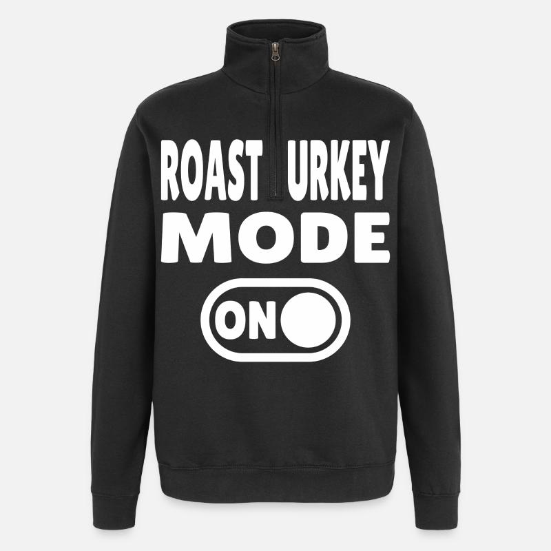 Mode dinde rôtie activé - Sweat à zip 1/4 - noir