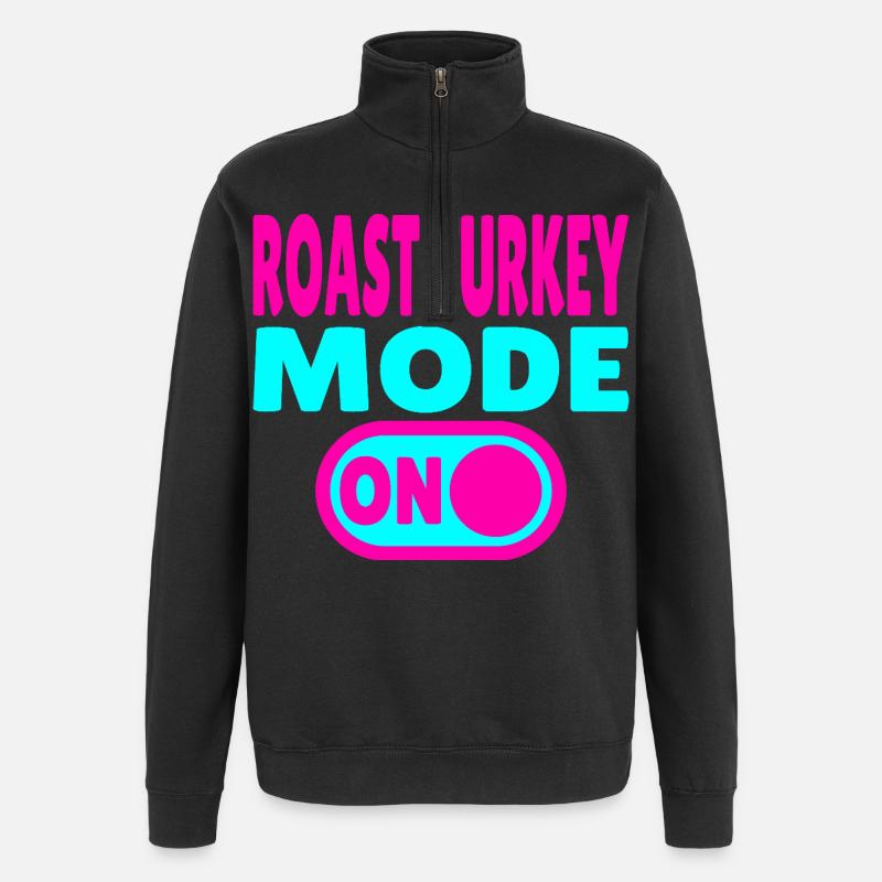 Mode dinde rôtie activé - Sweat à zip 1/4 - noir