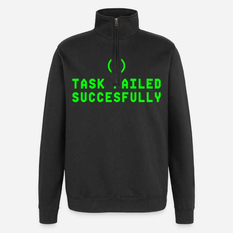 Task Failed Successfully IT Paradoxon - Quarter-Zip Sweatshirt - black