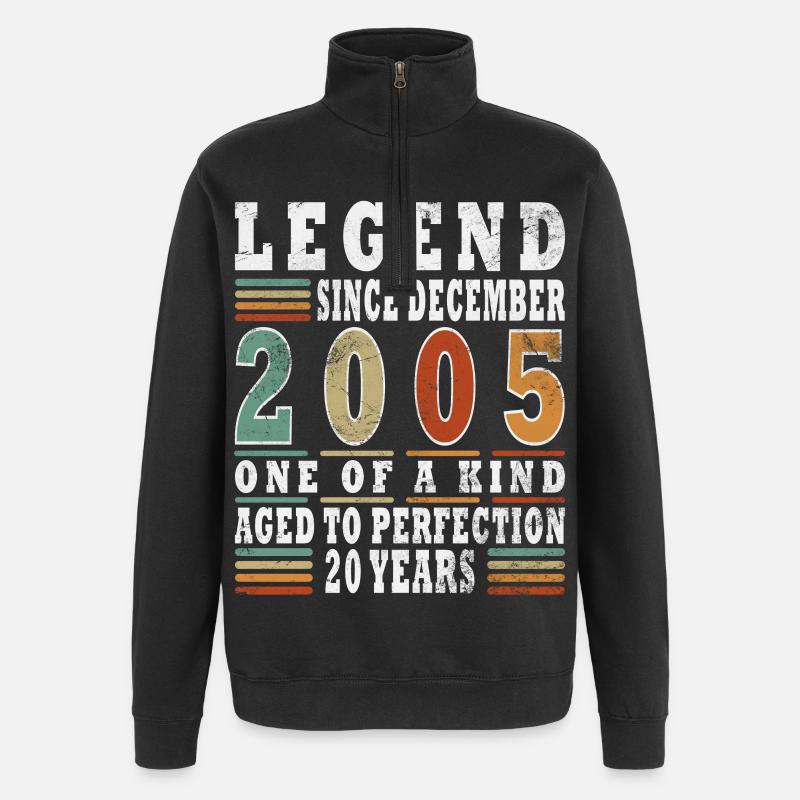 2005 December Birthday Gift - Quarter-Zip Sweatshirt - black