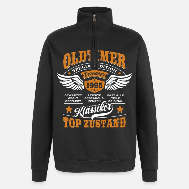 Oldtimer décembre 1995 | Cadeau d’anniversaire - Sweat à zip 1/4 - noir