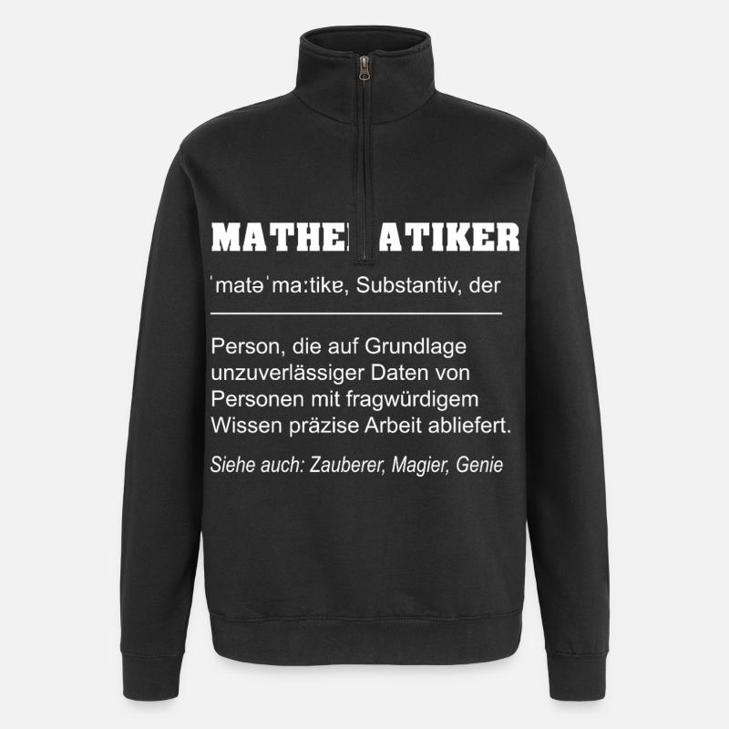 Mathematiker Definition - Quarter-Zip-Sweatshirt - Schwarz