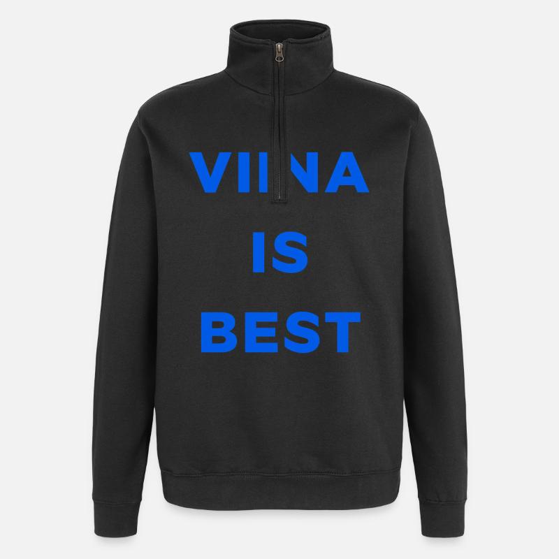 LA VODKA, C’EST LE MEILLEUR - Sweat à zip 1/4 - noir