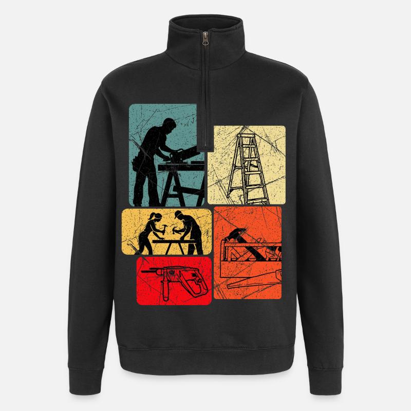 Atelier Collage Construction d’Artisanat - Sweat à zip 1/4 - noir