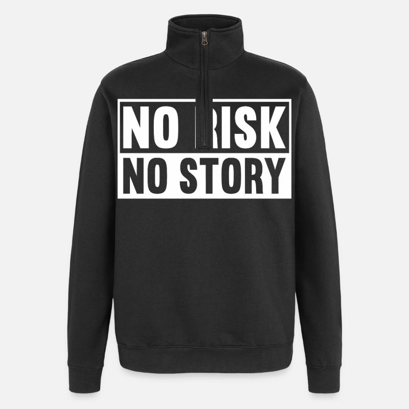 Pas de risque, pas d’histoire - Sweat à zip 1/4 - noir