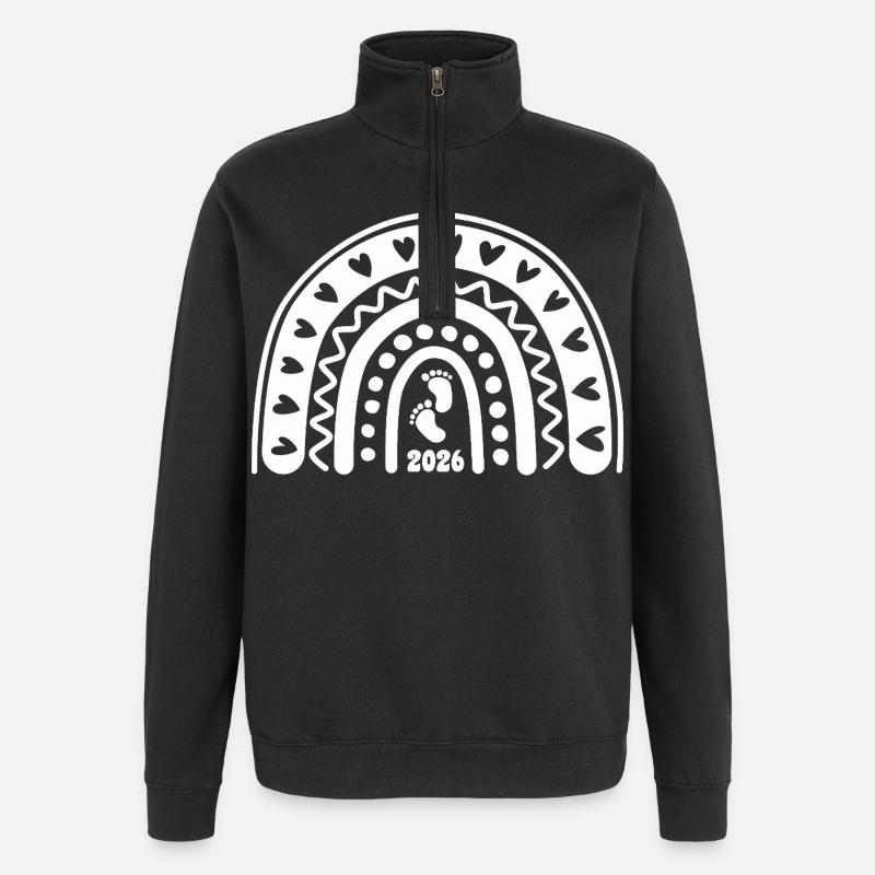 Quand l’amour devient vie - Bébé 2026 - Sweat à zip 1/4 - noir