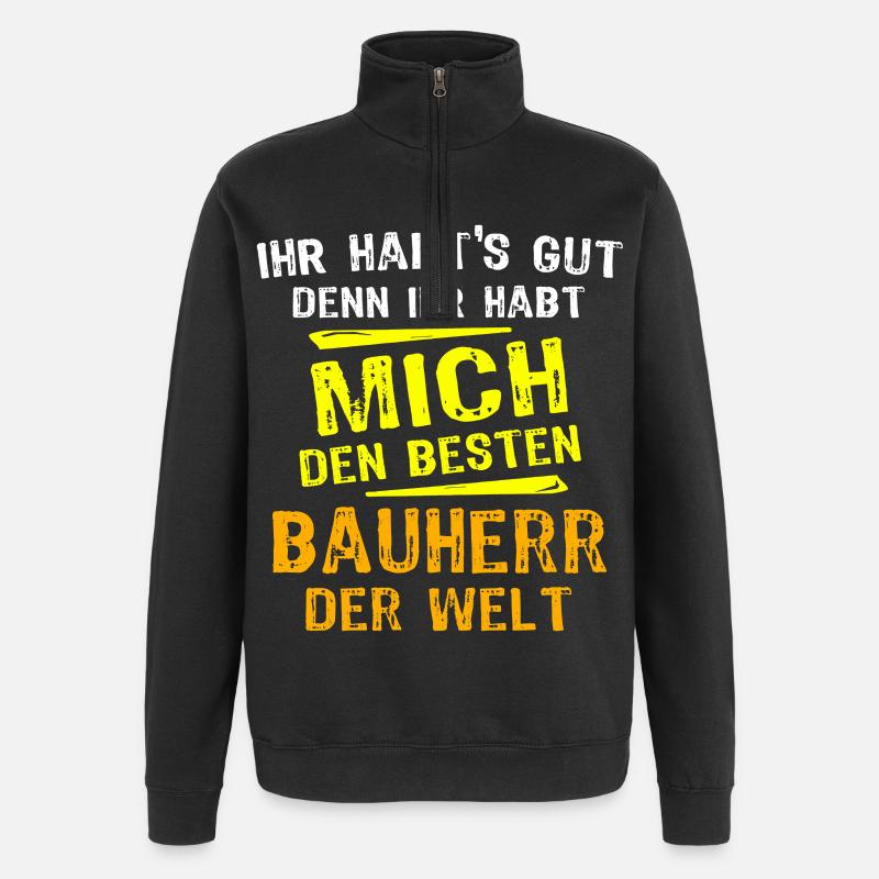 Cadeau de constructeur - Sweat à zip 1/4 - noir