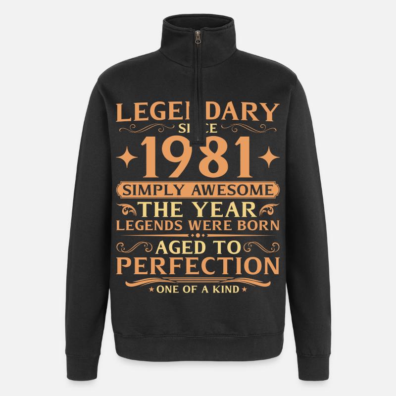 45e anniversaire de Legends 1981 - Sweat à zip 1/4 - noir