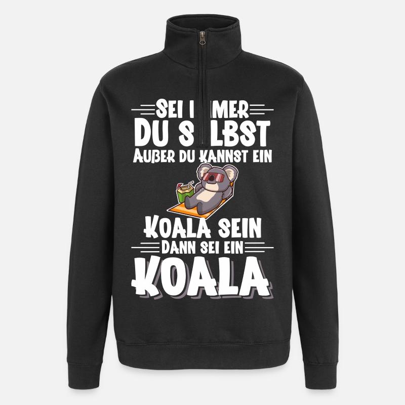 Koala - Quarter-Zip Sweatshirt - black