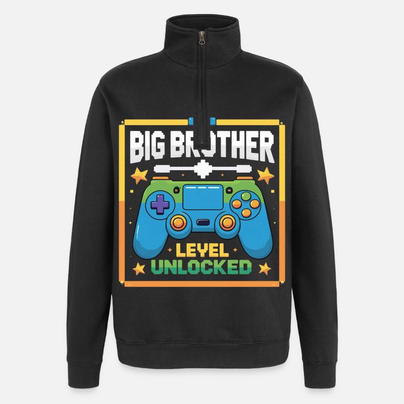 Niveau Big Brother débloqué - Sweat à zip 1/4 - noir