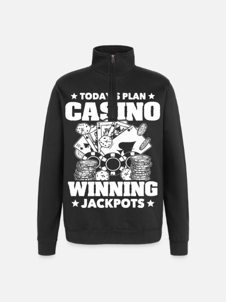 Casino Casino Game - Quarter-Zip Sweatshirt - black