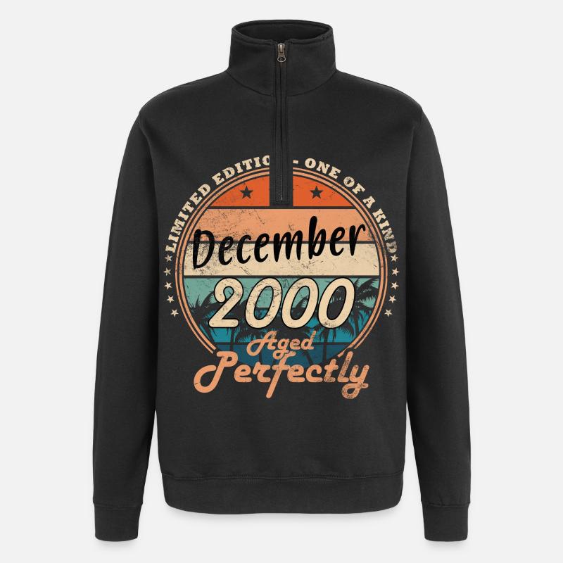 Dezember 2000 Jubiläum 2000 Dezember - Quarter-Zip-Sweatshirt - Schwarz