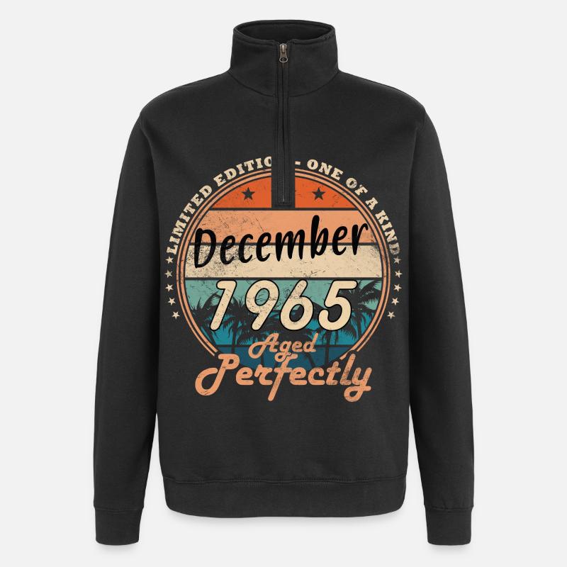 Cadeau d’anniversaire de décembre 1965 - Sweat à zip 1/4 - noir