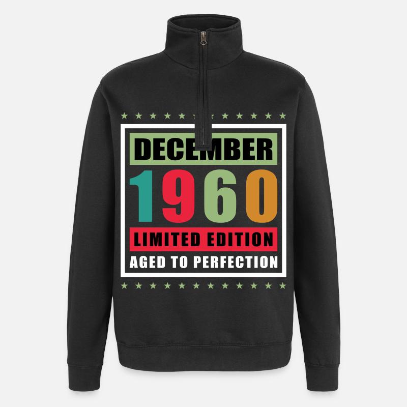 Décembre 1960 - 1960 Décembre - Sweat à zip 1/4 - noir