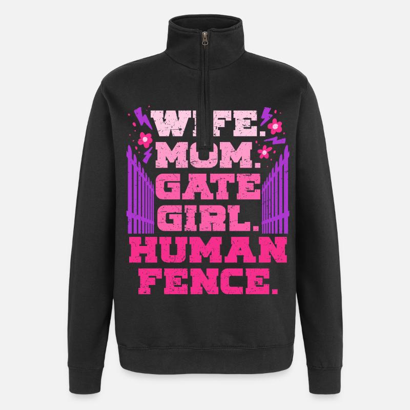 Épouse d’une mère fermière - Sweat à zip 1/4 - noir