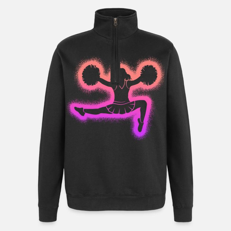 Cheerleading Kinder Mädchen Damen Cheerleader - Quarter-Zip-Sweatshirt - Schwarz