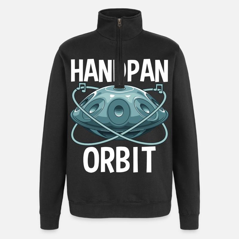 Orbite Handpan - Sweat à zip 1/4 - noir