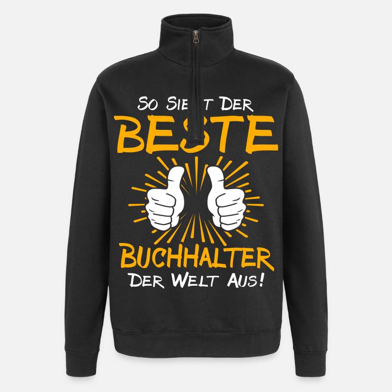 Buchhalter Geschenkidee - Quarter-Zip-Sweatshirt - Schwarz
