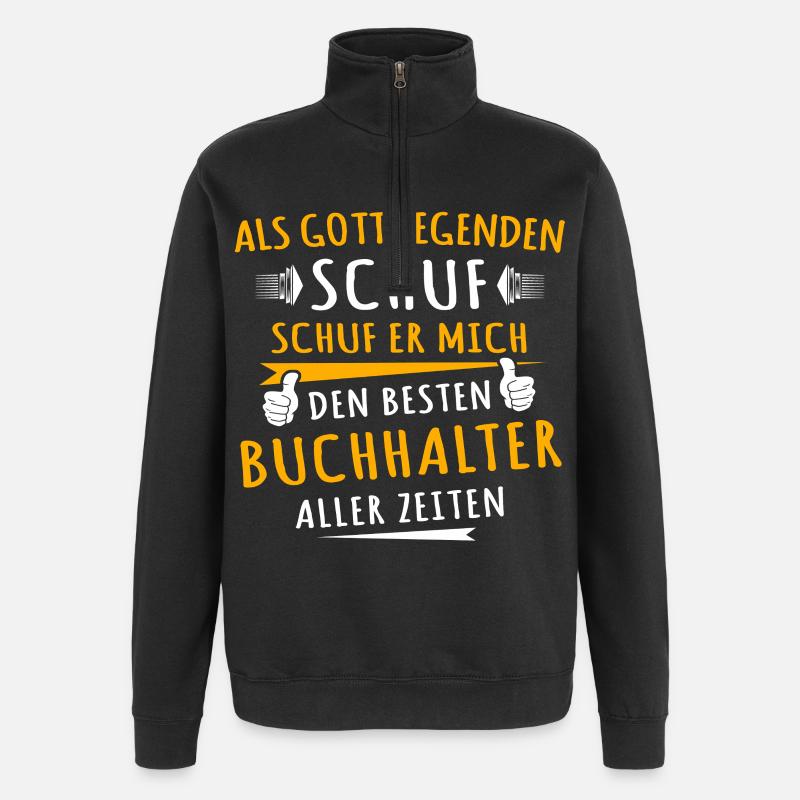 Comptable - Sweat à zip 1/4 - noir