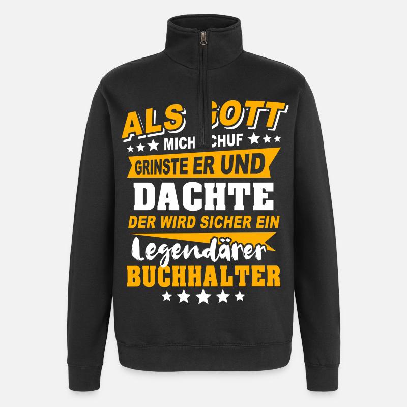 Expressions des comptables - Sweat à zip 1/4 - noir