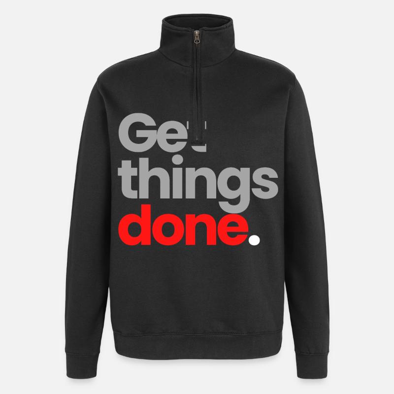 Get Things Done - Quarter-Zip Sweatshirt - black