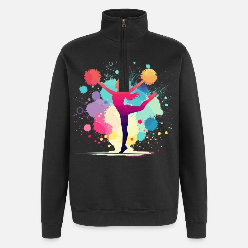 Cheerleader, Cheerleading, Cheer, Mädchen - Quarter-Zip-Sweatshirt - Schwarz