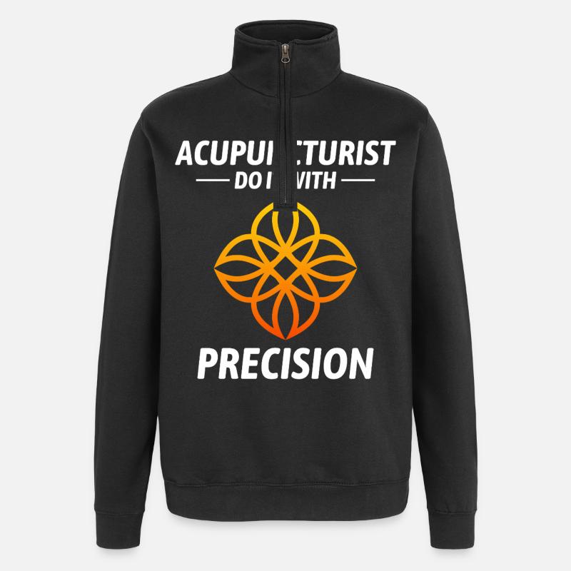 Licensed TCM Practitioner Expert Accuracy  - Quarter-Zip Sweatshirt - black