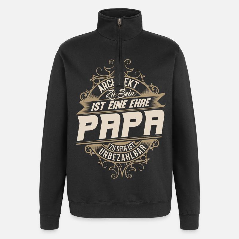 Architecte Papa - Sweat à zip 1/4 - noir