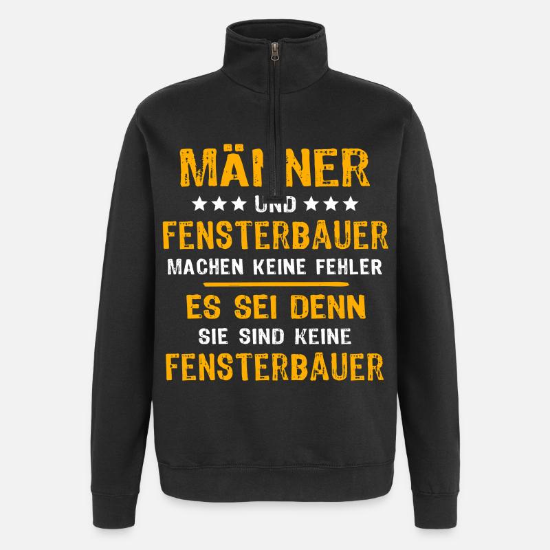 Tontechniker Spruch - Quarter-Zip-Sweatshirt - Schwarz