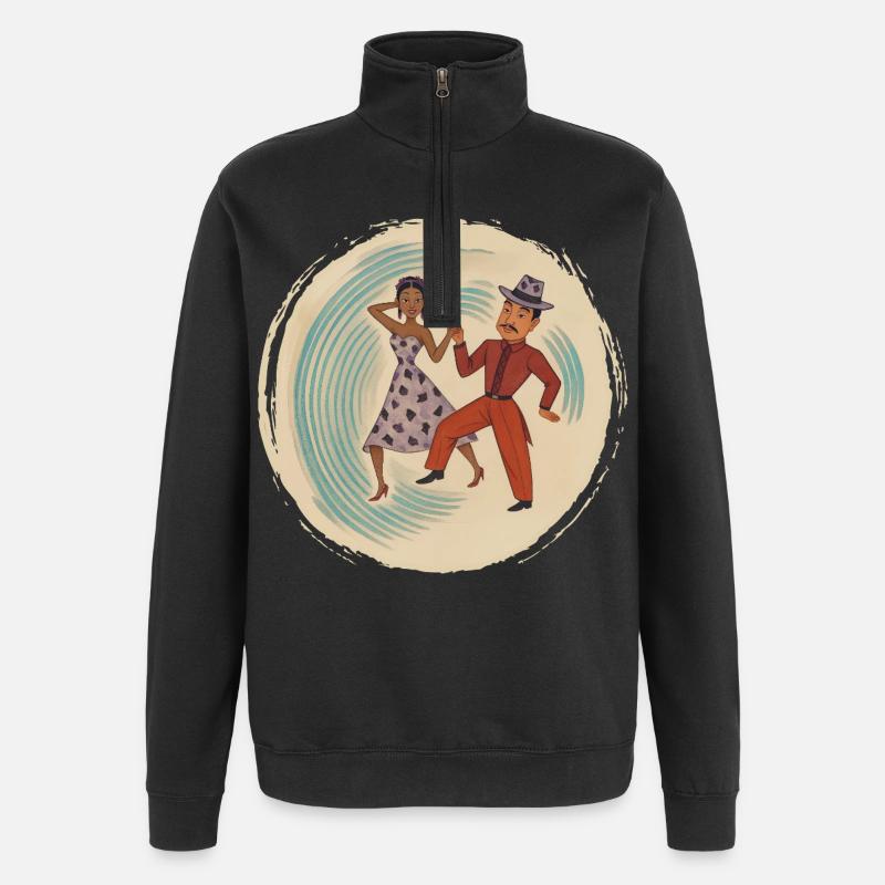 DANCER LOVERS #2 – nette Leute - Quarter-Zip-Sweatshirt - Schwarz