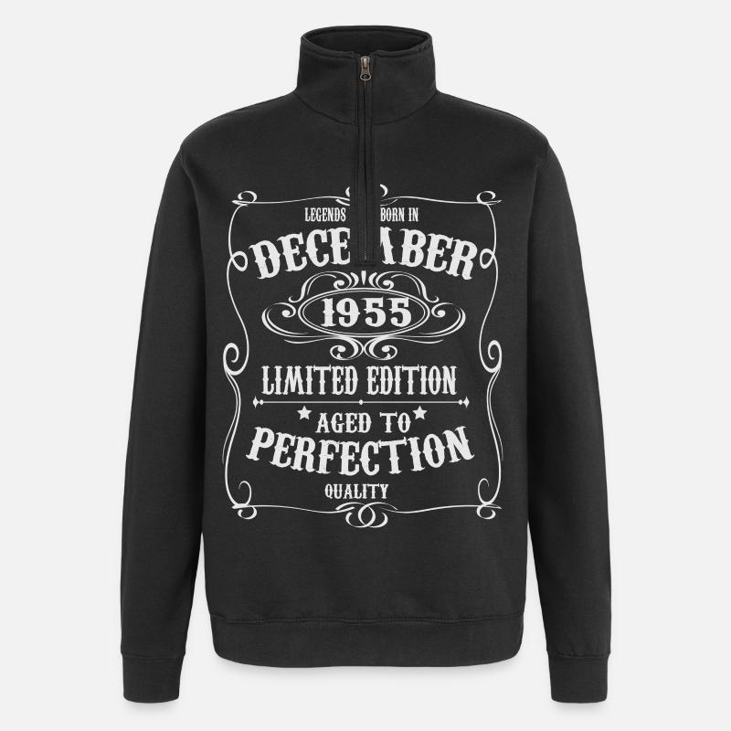 Legenden-wurden-im-Dezember-1955-geboren - Quarter-Zip-Sweatshirt - Schwarz