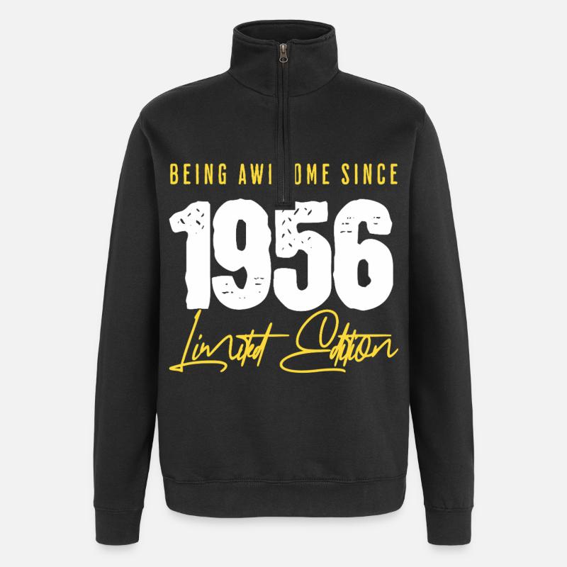 70 ans depuis 1956 - Sweat à zip 1/4 - noir