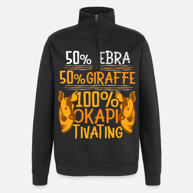 100% Okapi Tivating - Quarter-Zip Sweatshirt - black