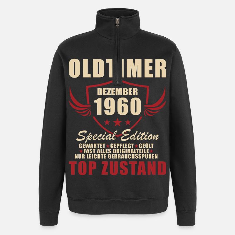 Édition spéciale Oldtimer 1960 - Sweat à zip 1/4 - noir