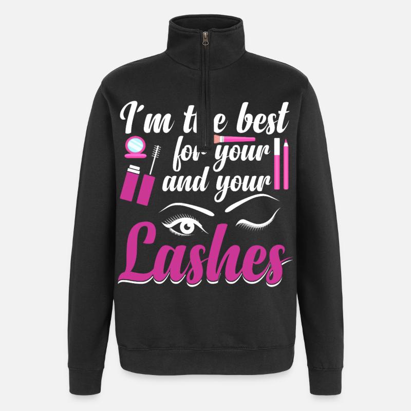  Eyelash Artist Cosmetologist Lash Technician - Quarter-Zip Sweatshirt - black