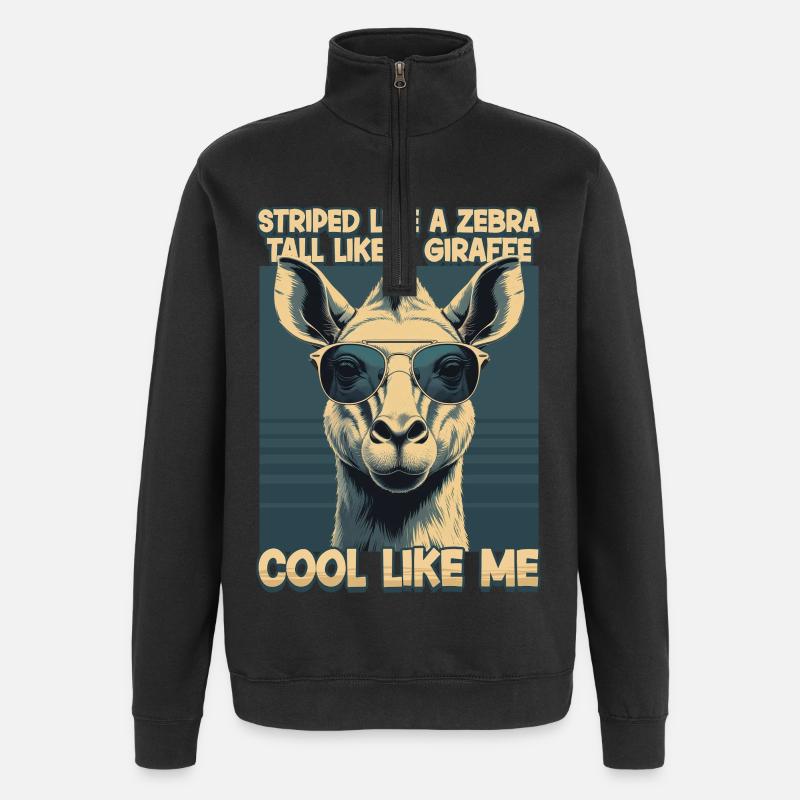 Okapi Tier - Quarter-Zip-Sweatshirt - Schwarz