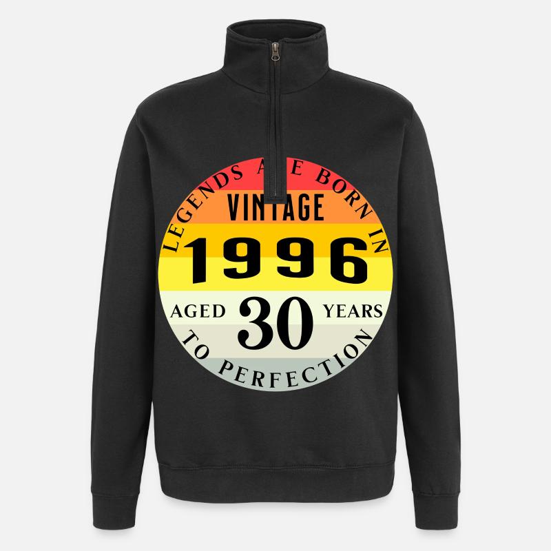30e anniversaire 1996 - Sweat à zip 1/4 - noir