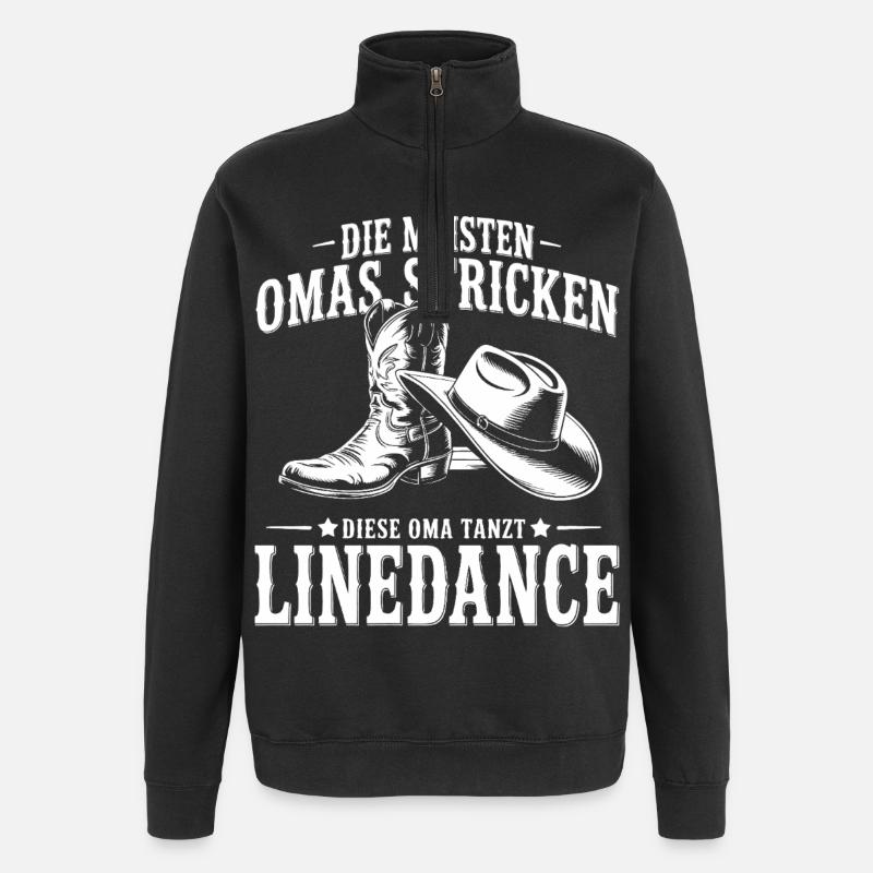 Grand-mère Dancing LineDance - Sweat à zip 1/4 - noir