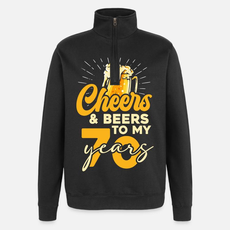 70 ans de Cheers & Beers - Sweat à zip 1/4 - noir