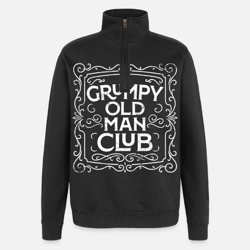 Grumpy Old Man Club - Sweat à zip 1/4 - noir