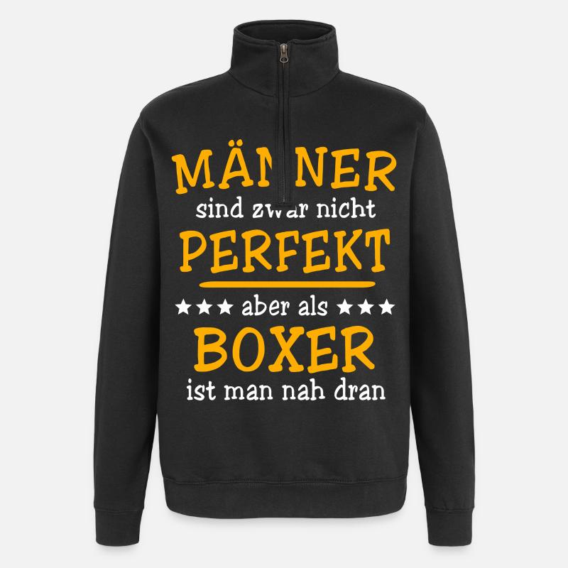 Boxer Boxen - Quarter-Zip-Sweatshirt - Schwarz