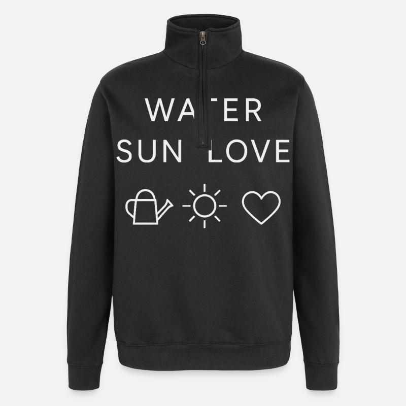 Déclaration d’amour Water Sun - Sweat à zip 1/4 - noir